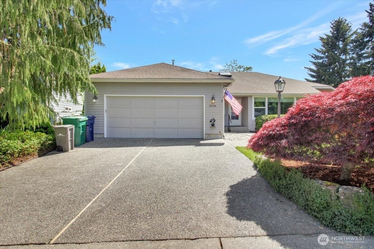 Driveway and two car garage